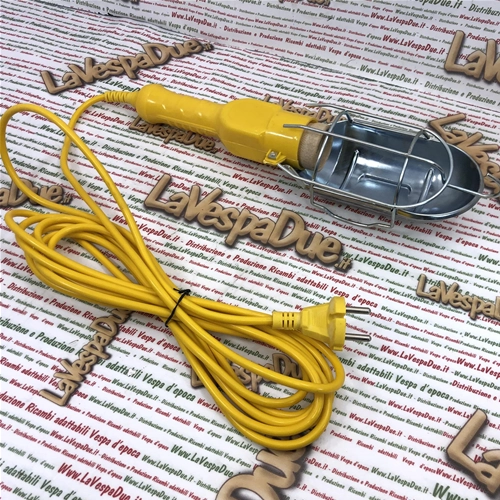 Lámpara de inspección de taller con portalámparas E27 y cable de 5 metros de longitud.