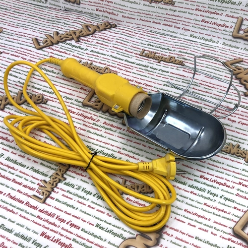 Lámpara de inspección de taller con portalámparas E27 y cable de 5 metros de longitud.