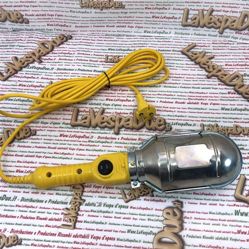 Lámpara de inspección de taller con portalámparas E27 y cable de 5 metros de longitud.