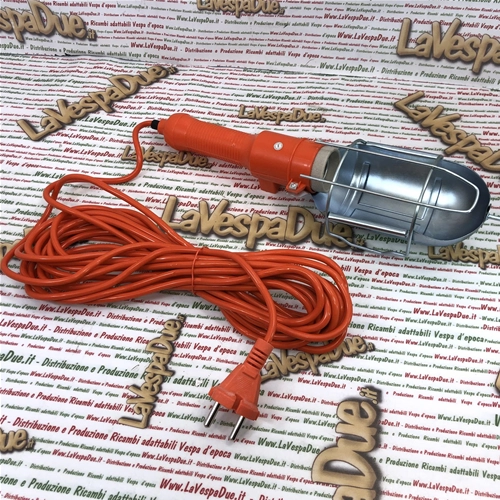 Lámpara de inspección para taller con portalámparas E27 y cable de 10 metros de longitud.