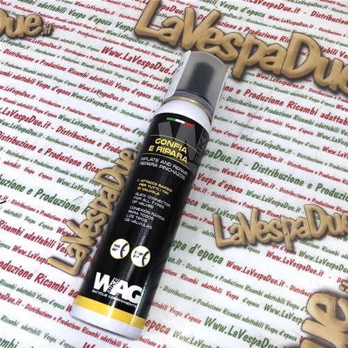 WAG TYRE REPAIR INFLATE AND REPAIRS tire spray wheel repair 100 ml Instantly repairs and inflates tires for all VESPA SCOOTER