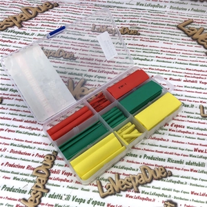 Heat shrink tubing set in various sizes and colors