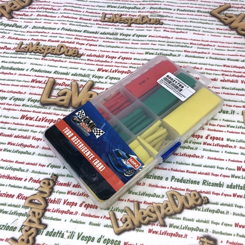 Heat shrink tubing set in various sizes and colors