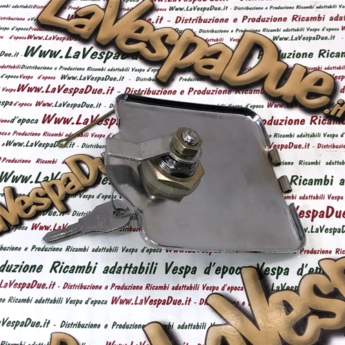 Tapa del maletero Tapa del depósito de combustible con orificio central con cerradura para LAMBRETTA GP DL LI TV