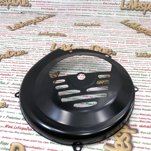 Tapa del ventilador del cárter, tapa del volante, aletas en V, color negro para VESPA 50 NLR SPECIAL 90 SS 125 PRIMAVERA ET3 ro 133658
