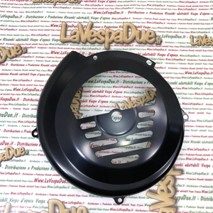 Tapa del ventilador del cárter, tapa del volante, aletas en V, color negro para VESPA 50 NLR SPECIAL 90 SS 125 PRIMAVERA ET3 ro 133658
