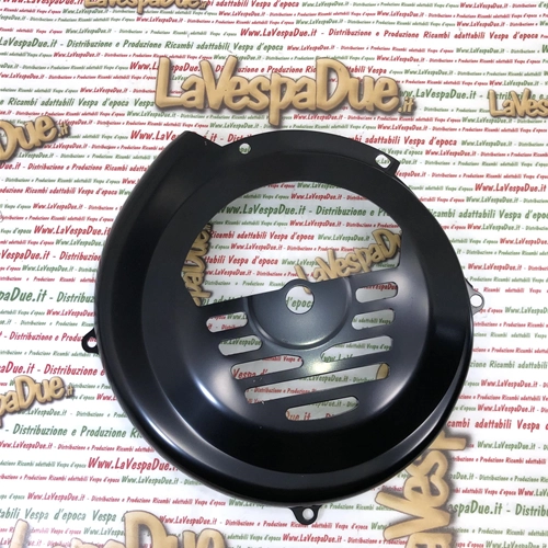 Tapa del ventilador del cárter, tapa del volante, aletas en V, color negro para VESPA 50 NLR SPECIAL 90 SS 125 PRIMAVERA ET3 ro 133658