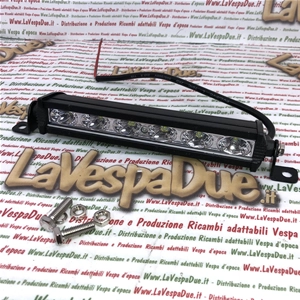 Universal 18cm long additional LED bar light IP67 10/30V volt 18W with 6 LEDs with polycarbonate lens for applications on shield and rollbar