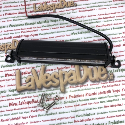 Universal 18cm long additional LED bar light IP67 10/30V volt 18W with 6 LEDs with polycarbonate lens for applications on shield and rollbar