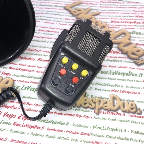 7-channel siren megaphone control unit, 100W, 12V, waterproof, with built-in microphone.