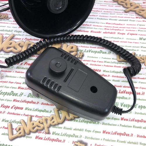 7-channel siren megaphone control unit, 100W, 12V, waterproof, with built-in microphone.