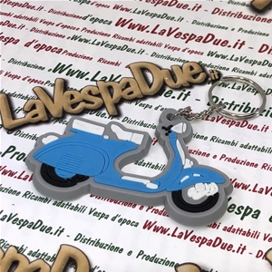 Blauer Silikon-Schlüsselanhänger für VESPA 50 125 150