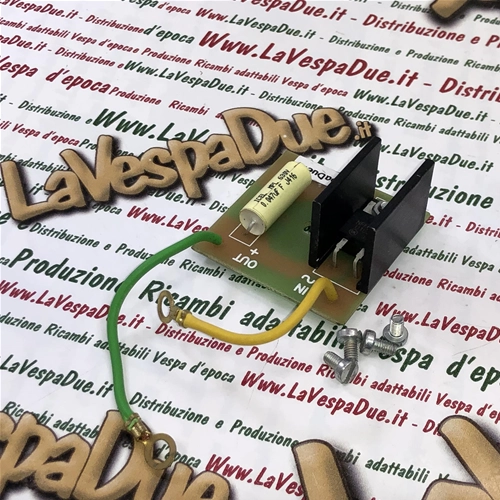 Rectifier VESPA 150 VB1T gs dei poveri 150 VL3T from frame 82752 to electronic board current regulator with heat sink