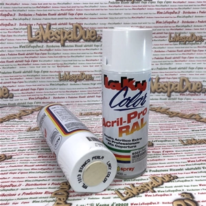 Peinture acrylique émail blanc nacré Extra Pro RAL 1013 en aérosol pour usage professionnel, 400 ml, avec valve autonettoyante