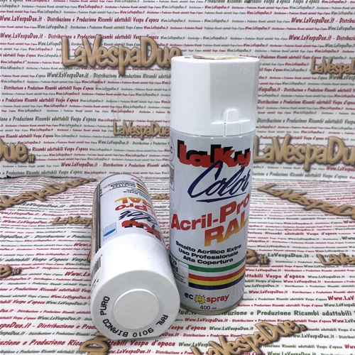 Extra Pro RAL 9010 Reinweißer Glanz-Acryl-Sprühlack für den professionellen Einsatz, 400-ml-Dose mit selbstreinigendem Ventil