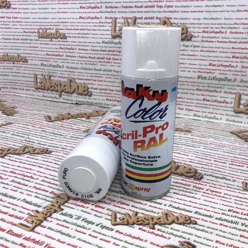 Extra Pro RAL 9010 Reinweißer Glanz-Acryl-Sprühlack für den professionellen Einsatz, 400-ml-Dose mit selbstreinigendem Ventil