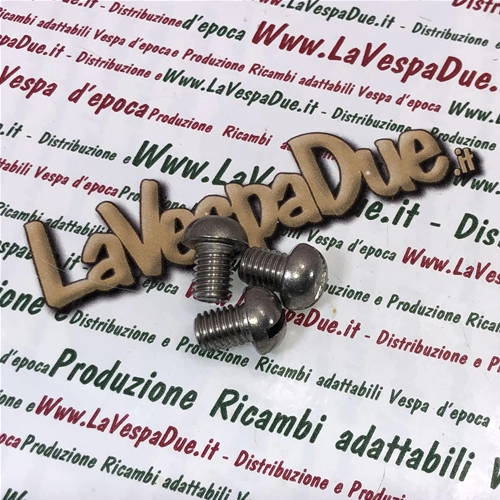 Tornillo de cabeza redonda en acero inoxidable 18/8 UNI 254 8 mm x 12 mm VESPA diversas aplicaciones orificios de cierre producto italiano stock de almacén