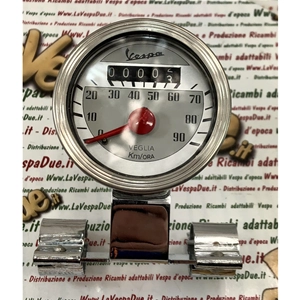 Tachometer komplett mit Halterung für Vespa V1T V15T Stangenschaltung, anpassbar an V30T V33T VM VN