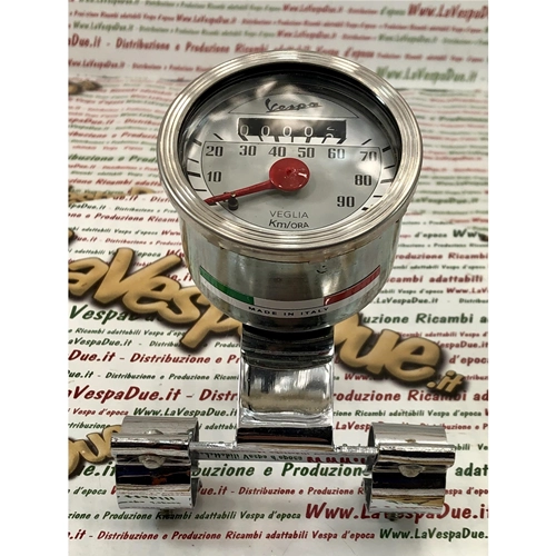 Tachometer komplett mit Halterung für Vespa V1T V15T Stangenschaltung, anpassbar an V30T V33T VM VN