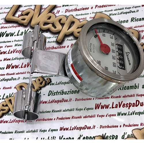 Tachometer komplett mit Halterung für Vespa V1T V15T Stangenschaltung, anpassbar an V30T V33T VM VN