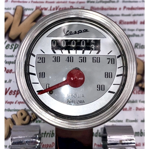Tachometer komplett mit Halterung für Vespa V1T V15T Stangenschaltung, anpassbar an V30T V33T VM VN