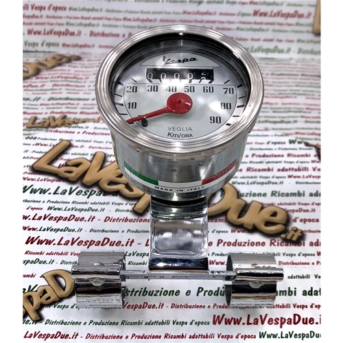 Tachometer komplett mit Halterung für Vespa V1T V15T Stangenschaltung, anpassbar an V30T V33T VM VN