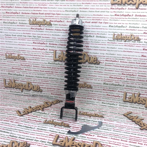 Amortiguador trasero CARBONE totalmente negro, ajustable en 3 posiciones para VESPA 50 90 125 150 160 180 200 NLR SPECIAL SS PRIMAVERA ET3 SPRINT RALLY GS GL TS PX PE ARCOBALENO