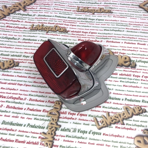 Piloto trasero cromado de aluminio pulido con bombillas incluidas para VESPA 125 150 160 GS GL VNA VNB VBB ro 089442 089195 181728