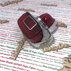 Piloto trasero cromado de aluminio pulido con bombillas incluidas para VESPA 125 150 160 GS GL VNA VNB VBB ro 089442 089195 181728