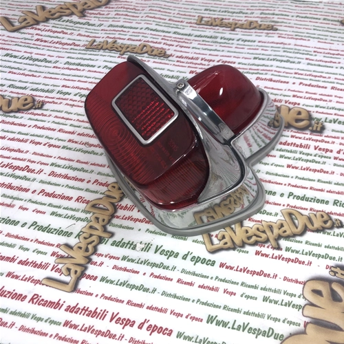 Piloto trasero cromado de aluminio pulido con bombillas incluidas para VESPA 125 150 160 GS GL VNA VNB VBB ro 089442 089195 181728