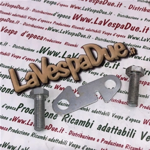 Kit de 2 boulons de 7 mm avec plaque pour la fixation du verrou de levier de démarreur pour VESPA V98T 125 V1 V15 V30 V33 VU1 VM VN 150 VL 150 VB1T GS APE A1 A15 AB AC AE AD PENTARò APA