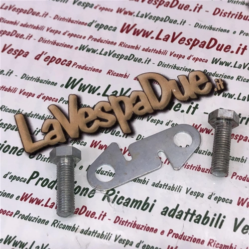 Kit de 2 boulons de 7 mm avec plaque pour la fixation du verrou de levier de démarreur pour VESPA V98T 125 V1 V15 V30 V33 VU1 VM VN 150 VL 150 VB1T GS APE A1 A15 AB AC AE AD PENTARò APA