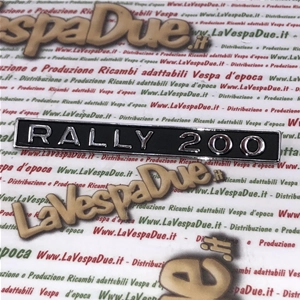 Heckbeschriftung aus Aluminium für VESPA 200 RALLYE GROSSBUCHSTABEN erste Serie