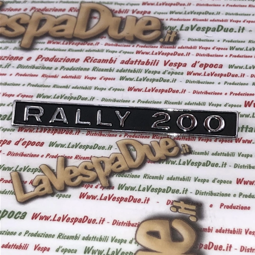 Heckbeschriftung aus Aluminium für VESPA 200 RALLYE GROSSBUCHSTABEN erste Serie
