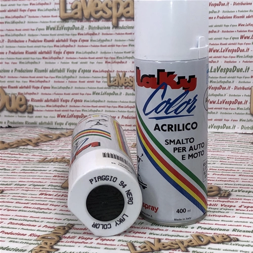 Acryl-Emaille-Sprühfarbe Extra Color PIAGGIO NERO P94 Professionelle Anwendung 400 ml Dose mit selbstreinigendem Ventil