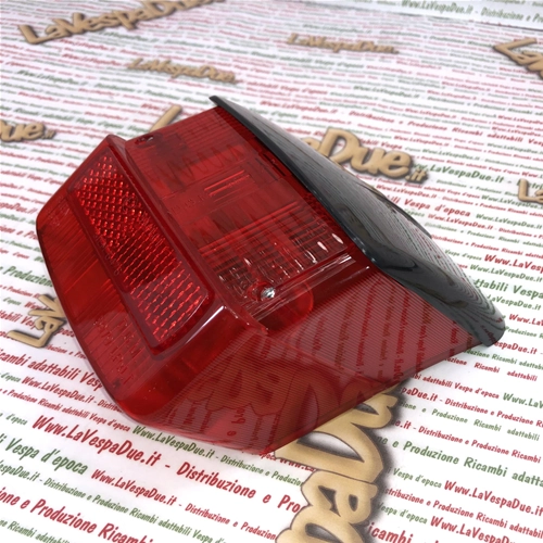 Feu arrière SIEM d'origine pour Vespa 125, 150, 180, 200 TS, GTR, Sprint, Veloce, Rallye (réf. 121017, 141758), complet avec support de lampe, joint et visière.