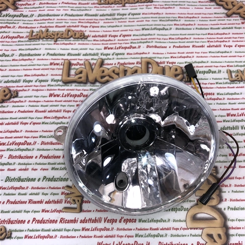 Faro delantero SIEM para VESPA 125 150 200 PX PE, último modelo, halógeno, freno de disco, RO 582946, completo con portalámparas.