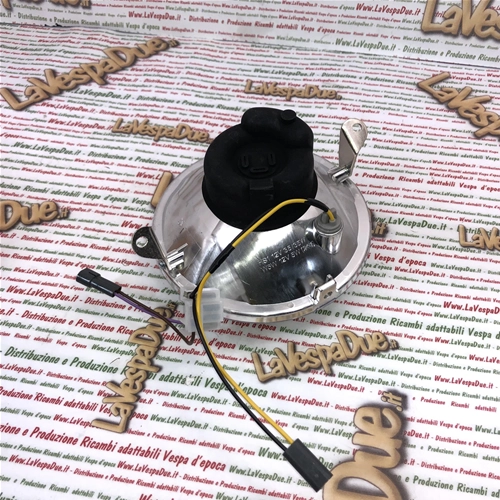 Faro delantero SIEM para VESPA 125 150 200 PX PE, último modelo, halógeno, freno de disco, RO 582946, completo con portalámparas.