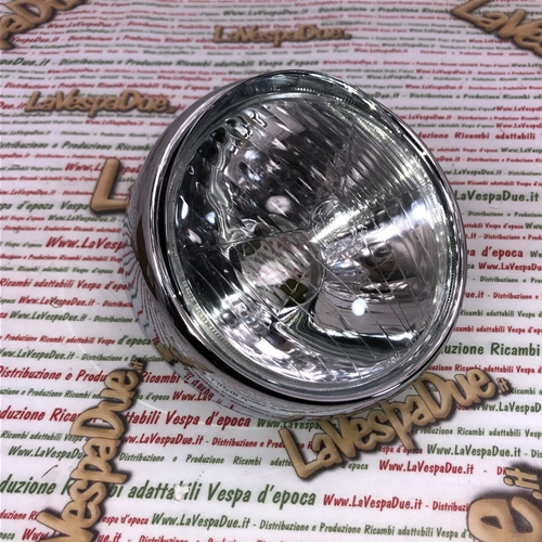 SIEM Scheinwerfer-Optikgruppe Ø 115 mm für VESPA 150 VB1T 150 GS VS1T VS2T VS3T VS4T GS komplett mit Rahmen und Lampenfassung und mit komplettem Visier ro 025793