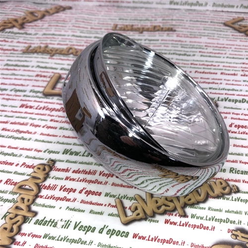 SIEM Scheinwerfer-Optikgruppe Ø 115 mm für VESPA 150 VB1T 150 GS VS1T VS2T VS3T VS4T GS komplett mit Rahmen und Lampenfassung und mit komplettem Visier ro 025793