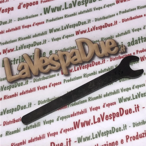 8mm single flat key with burnished treatment with 15° inclined mouth for VESPA 50 90 125 150 160 180 200 all