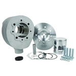Cylindre thermique PINASCO 225 cm³, diamètre 69 mm, course 60 mm, Super Sport CLCC en aluminium, longue course, bougie centrale. Pour Vespa 200 PE PX.