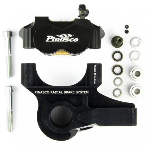 Sistema de frenado delantero con pinza radial PINASCO 26280012 color NEGRO para VESPA PX 125 150 200 PE COSA ETS 50 PK HP XL LML STAR
