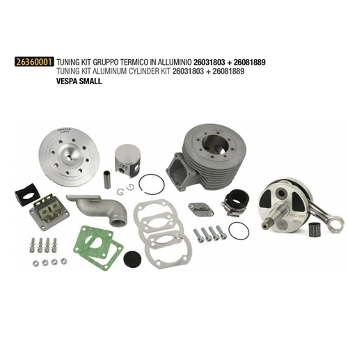 Racing Tuning Kit PINASCO 26360001 ZUERA VTR PINASCO 26031803 145 ZUERA VTR BIG BORE Zylinderkit mit PINASCO 26081889 Kurbelwelle für VESPA 50 125 ET3 PK PK XL PRIMAVERA 50 125 Umbau