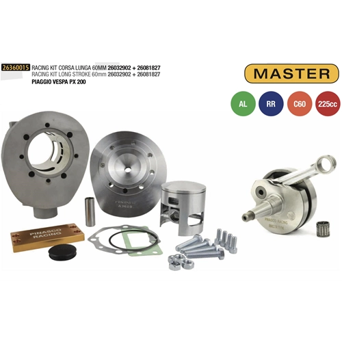 SONDERANGEBOT Renn-Tuning-Kit PINASCO 26360015 960 RR 225 Zylinder-Kit 26032902 mit Kurbelwelle 26081827 für VESPA PX PE 200