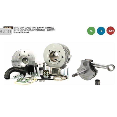 SONDERANGEBOT: Tuning-Kit Rennmembranventil PINASCO 26361002 FARO BASSO, Thermoeinheit 26031001 mit Kurbelwelle 25080903 für VESPA FARO BASSO STRUZZO VM VN VL von 1953 bis 1959. 5 % für Umbau auf 160 60 mm.