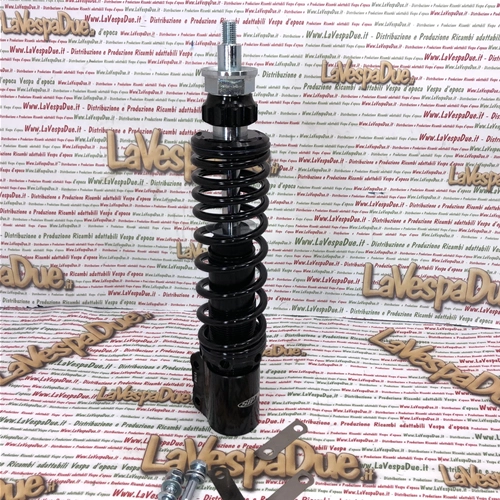 Schwarzer SIP 76000FBB Performance 2.0 Stoßdämpfer für die Vorderachse für VESPA PX 80 125 150 200 PE ARCOBALENO LUSSO ´98 MY ´11 T5