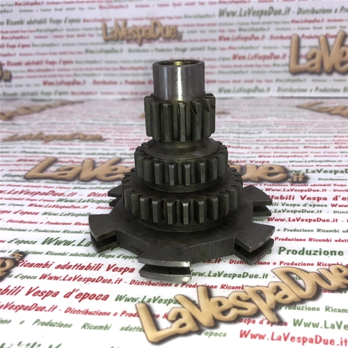 Engranaje cuádruple primario de eje múltiple 14 - 20 - 27 COJINETE INTERNO 37 mm para VESPA 125 VNA ro 048347 048437 089996 089025 Producto italiano