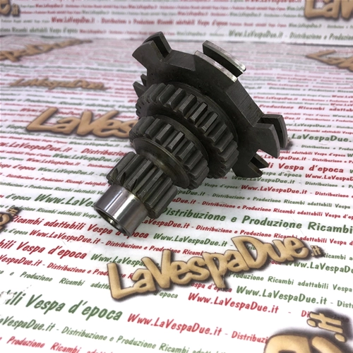 Engranaje cuádruple primario de eje múltiple 14 - 20 - 27 COJINETE INTERNO 37 mm para VESPA 125 VNA ro 048347 048437 089996 089025 Producto italiano