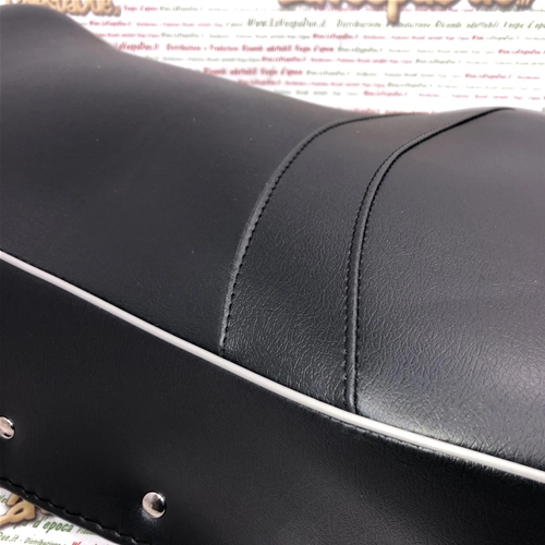 Funda de asiento azul para VESPA 150 GS VS4 VS5 oscura, completa con asa central y ganchos de presión.